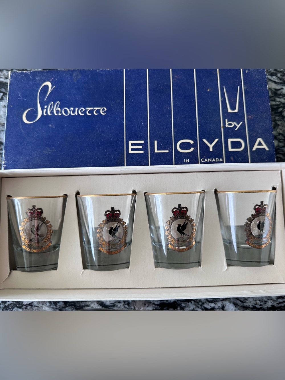 Vintage CFB Cornwallis Bar Shot Glasses Elcyda